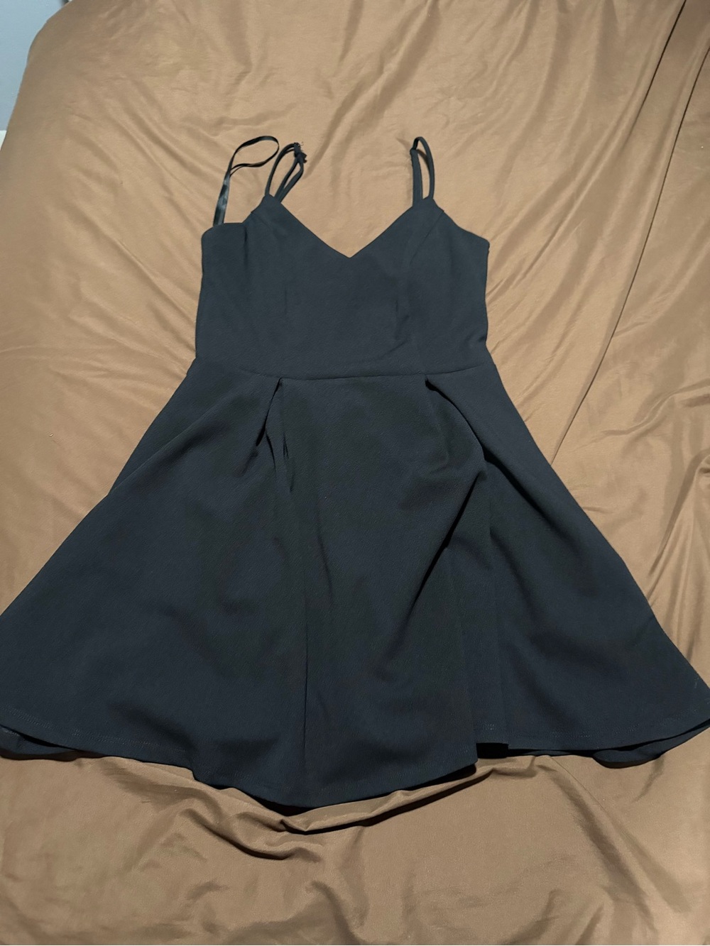 B Darlin Black Spaghetti-Strap Skater Dress